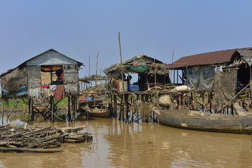 Cambodia Tonle Sap lake village