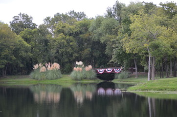 Pond+shadow+bridge+trees