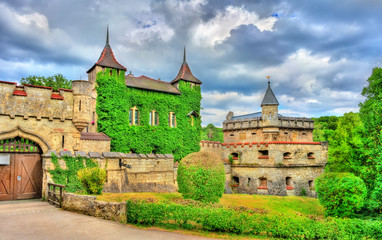 Fototapeta na wymiar Entrance to Lichtenstein Castle in Baden-Wurttemberg, Germany