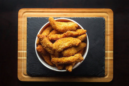 Bucket of chicken nagets.