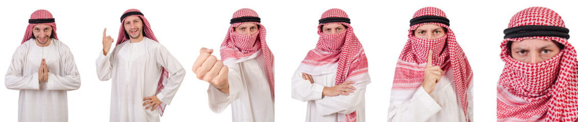 Arab man isolated on white background