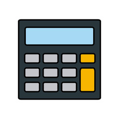 calculator accounts operation financial device icon vector illustration