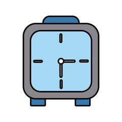 wall clock square deadline dial graphic vector illustration