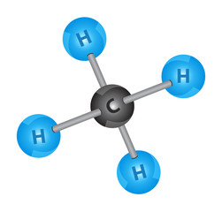 Methane molecule - structural formula