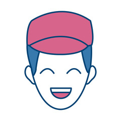 man face character people laugh image vector illustration