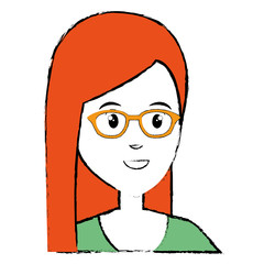 beautiful woman avatar character vector illustration design