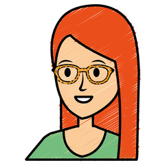 beautiful woman avatar character vector illustration design