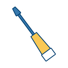 screwdriver tool equipment repair support icon vector illustration