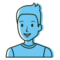 young man avatar character vector illustration design