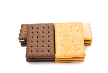 Biscuits double snack isolated