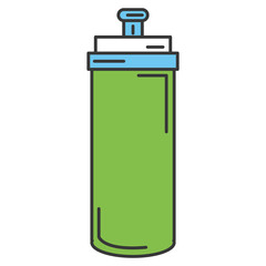 bottle gym isolated icon vector illustration design