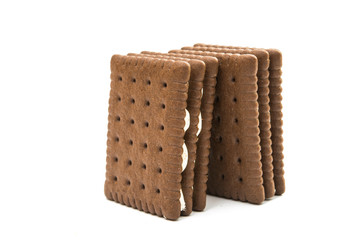 Biscuits double snack isolated