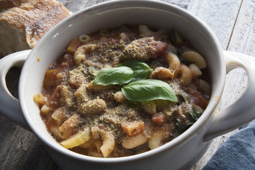 Bowl of Hearty Minestrone Soup