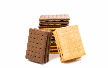 Biscuits double snack isolated