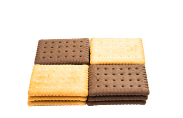 Biscuits double snack isolated