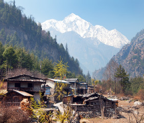 Timang village and mount Annapurna 2 II