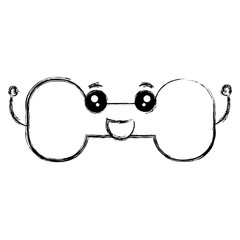 weight lifting gym kawaii character vector illustration design