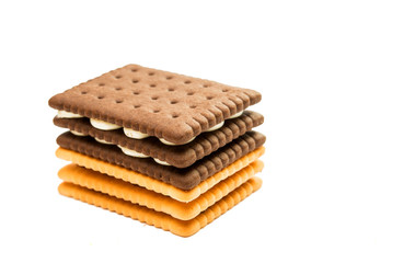 Biscuits double snack isolated