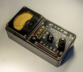Vintage analog multimeter.