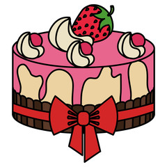 delicious cake bakery icon vector illustration design