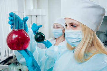 Science technician at work in the laboratory.
