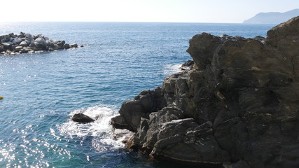 Scogliera in Liguria