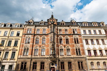Fototapeta na wymiar Traditional buildings in the Neustadt, Dresden
