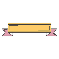 ribbon elegant frame icon vector illustration design