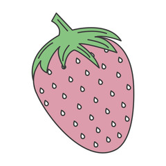 strawberry fresh fruit icon vector illustration design