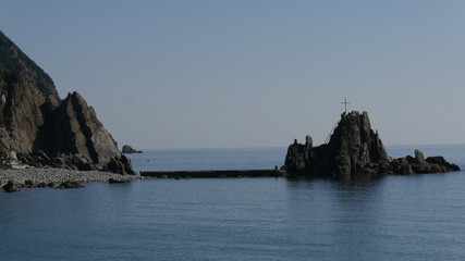 Scogliera in Liguria