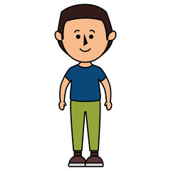 young man avatar character vector illustration design