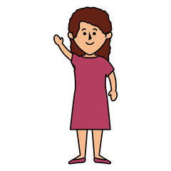 beautiful woman avatar character vector illustration design