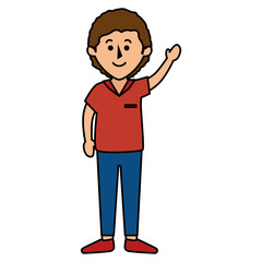 young man avatar character vector illustration design