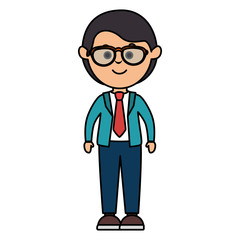 elegant businessman avatar character vector illustration design