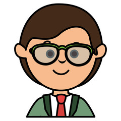 elegant businessman avatar character vector illustration design