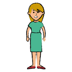 beautiful woman avatar character vector illustration design