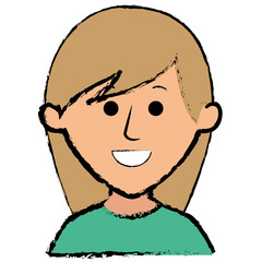 Obraz premium beautiful woman avatar character vector illustration design