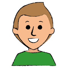 young man avatar character vector illustration design
