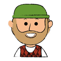 young man avatar character vector illustration design