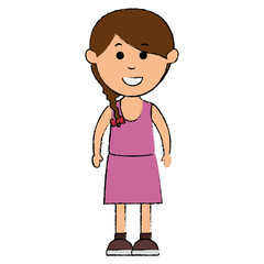 beautiful woman avatar character vector illustration design