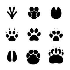 Footprint animals set.