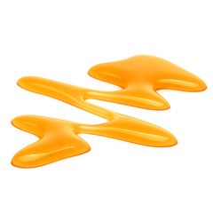 Sweet honey drips isolated on white background. Syrup droplet, nectar drops.