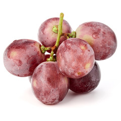 Red grape berry bunch isolated on white background cutout