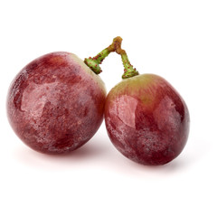 Red grape berry bunch isolated on white background cutout