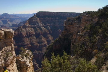 Fototapeta na wymiar Beautiful cliffs, canyons, and valleys at the Grand Canyon national park, Arizona, USA.