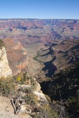 Beautiful cliffs, canyons, and valleys at the Grand Canyon national park, Arizona, USA.