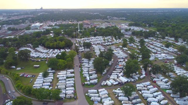 Trailer parking lot Iowa State Fair