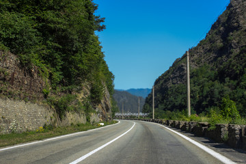 Fototapeta premium Road way through the rocks