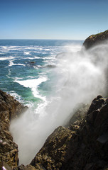 Ocean geyser, La Bufadora, Ensenada, Mexico.