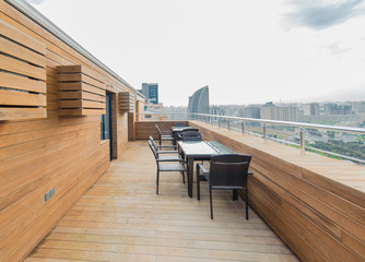 Terrace cafe on top floor